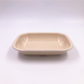 Restaurant using oblong beige melamine bowl plastic salad bowl